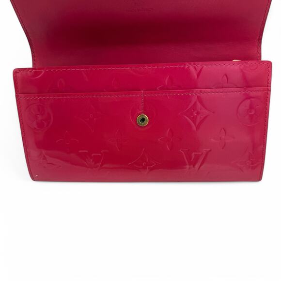 Louis Vuitton Monogram Vernis Sarah Wallet Rose Pop Pink. Authentic COA Included - Picture 9 of 14